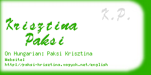 krisztina paksi business card